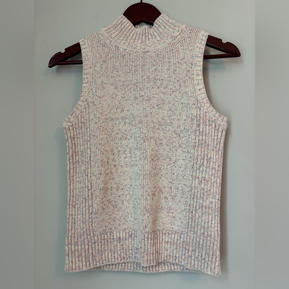 GAP XS Bday Cake Confetti, Mock Mini Sweater Tank, Sleeveless, Color Pop, Chic 🧁